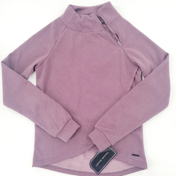 Tahari Sport Side Zip Sweatshirt - Picture 3 of 7
